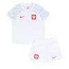 Polen Hjemmedraktsett Barn VM 2022 Kortermet (+ korte bukser)